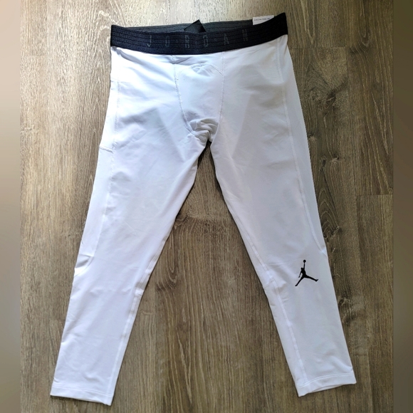 BRAND NEW Air Jordan Dri-FIT Men's 3/4-Length Tights White